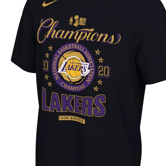 🏀LA LAKERS | CHAMPIONSHIP LOCKER ROOM T-SHIRT | NIP | Black/Yellow/purple… - Picture 8 of 12